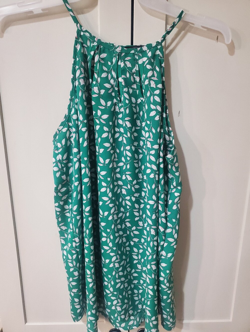 Women's Green Printed Tank Blouse